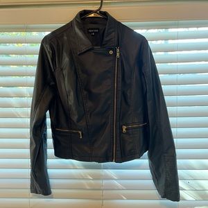 New Look black faux leather jacket